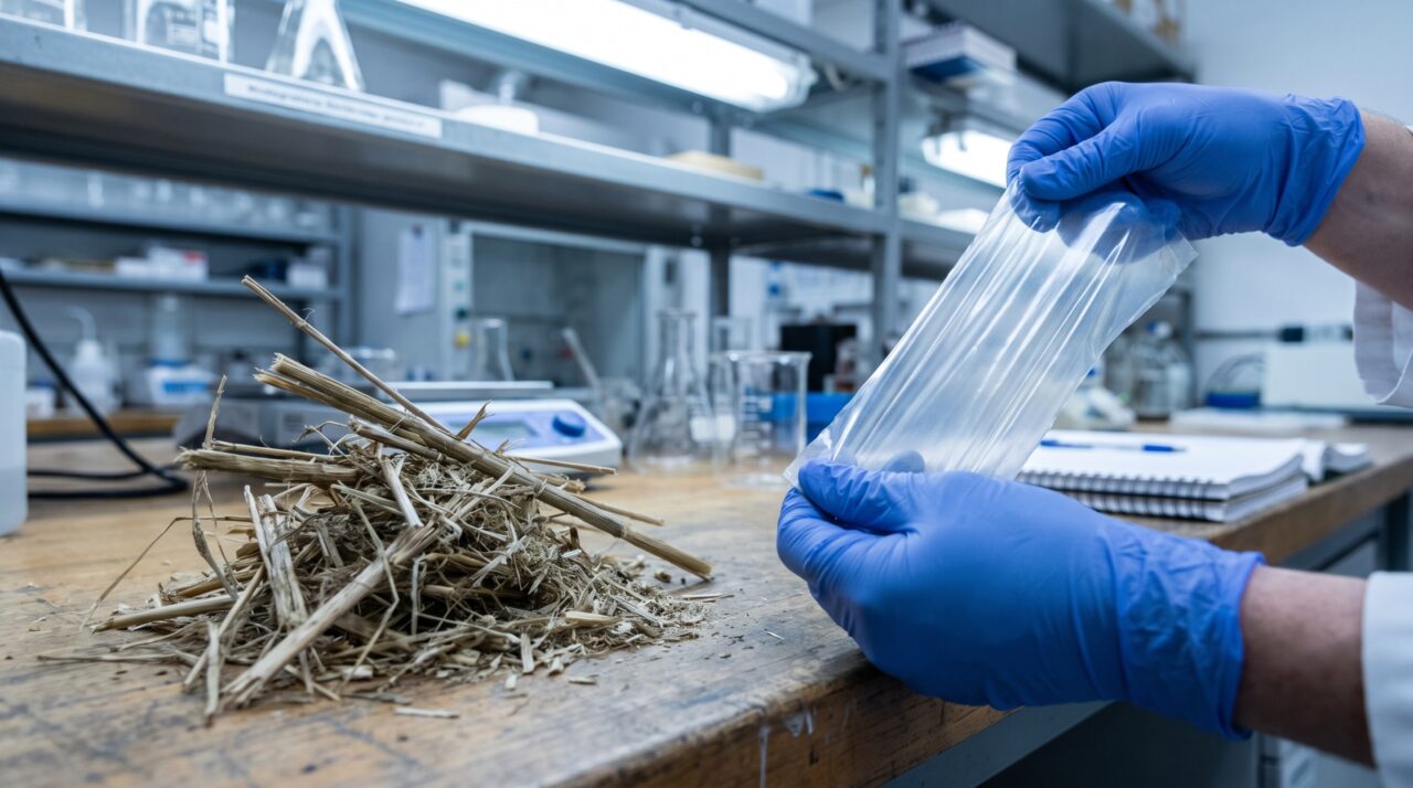 Restos de cânhamo que normalmente virariam descarte foram transformados em reforço para plásticos biodegradáveis mais resistentes
