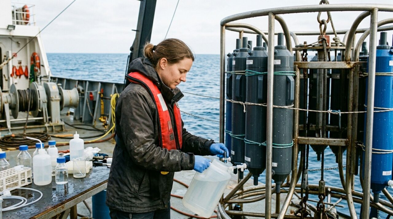 A análise genética de amostras oceânicas permitiu ampliar o catálogo de Aoguangviridae para 227 genomas e investigar sua distribuição marinha