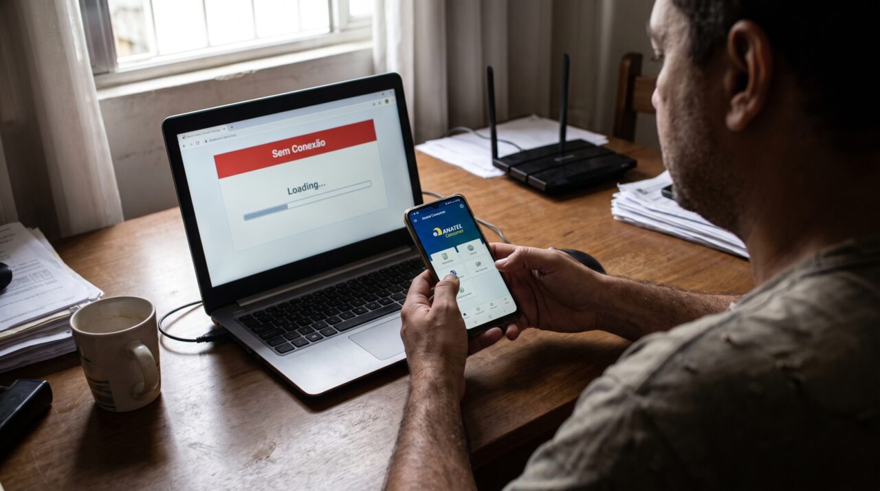 Internet cai durante horas, cliente espera a fatura chegar sem desconto e descobre que o ressarcimento não depende necessariamente de uma reclamação