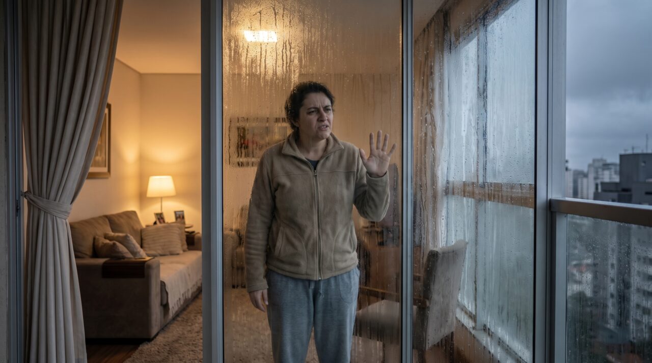 Morador fecha a varanda com painéis de vidro para ganhar conforto e, no primeiro inverno, descobre por que a água começa a escorrer pelo trilho inferior