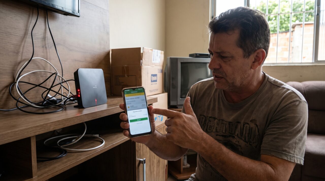 Internet cai durante horas, cliente espera a fatura chegar sem desconto e descobre que o ressarcimento não depende necessariamente de uma reclamação