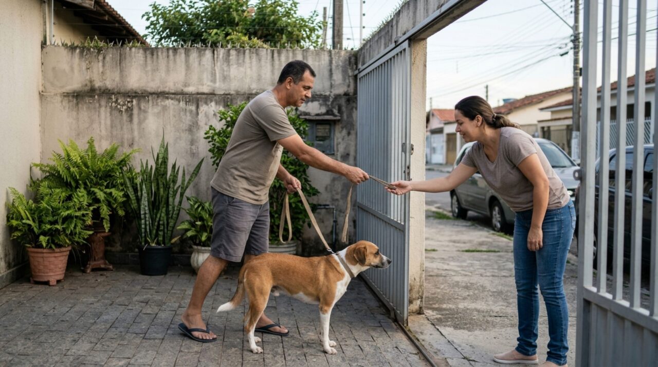 Vizinho pode evitar a entrada de terceiros ao devolver o cachorro em segurança, conforme o artigo 1.313 do Código Civil