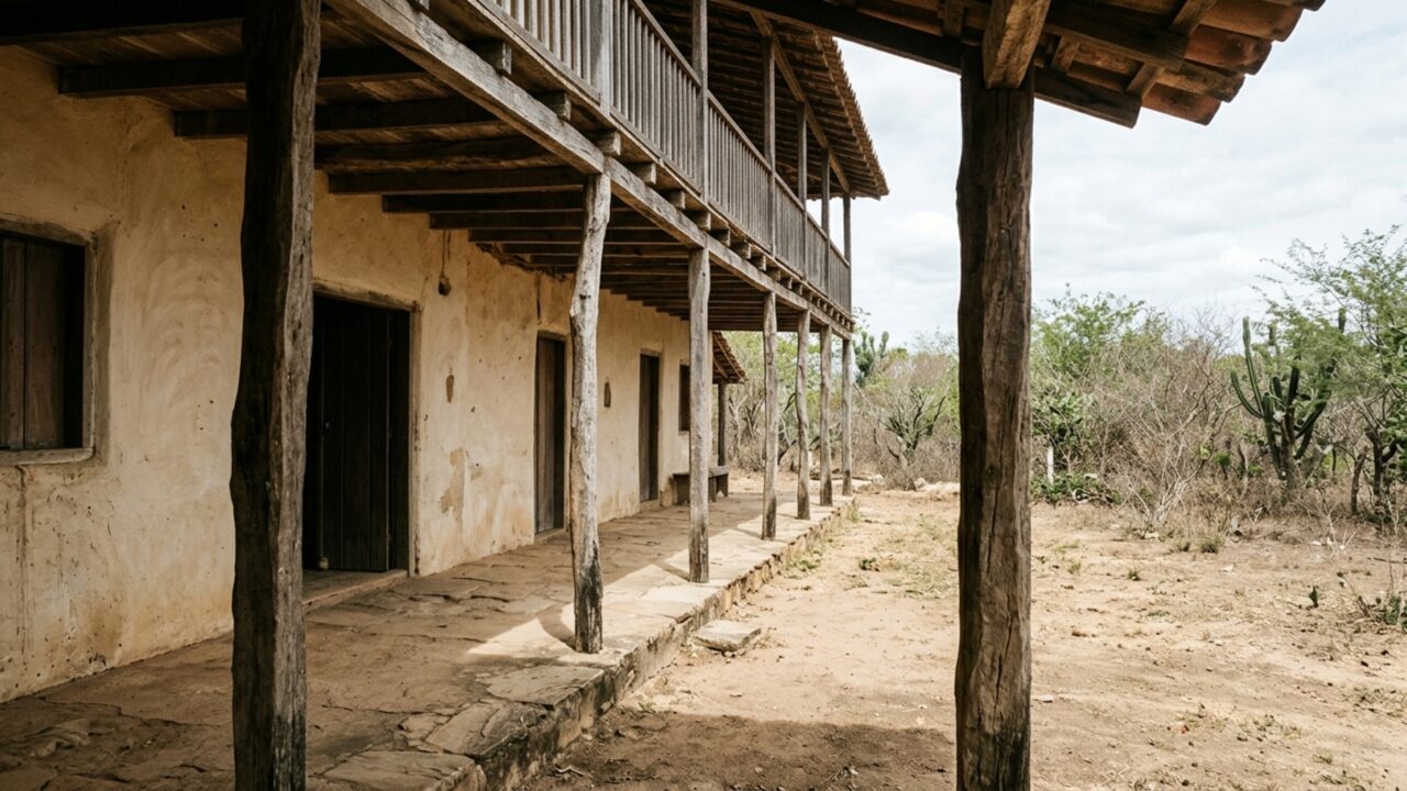 Casa de taipa de dois pavimentos no Crato