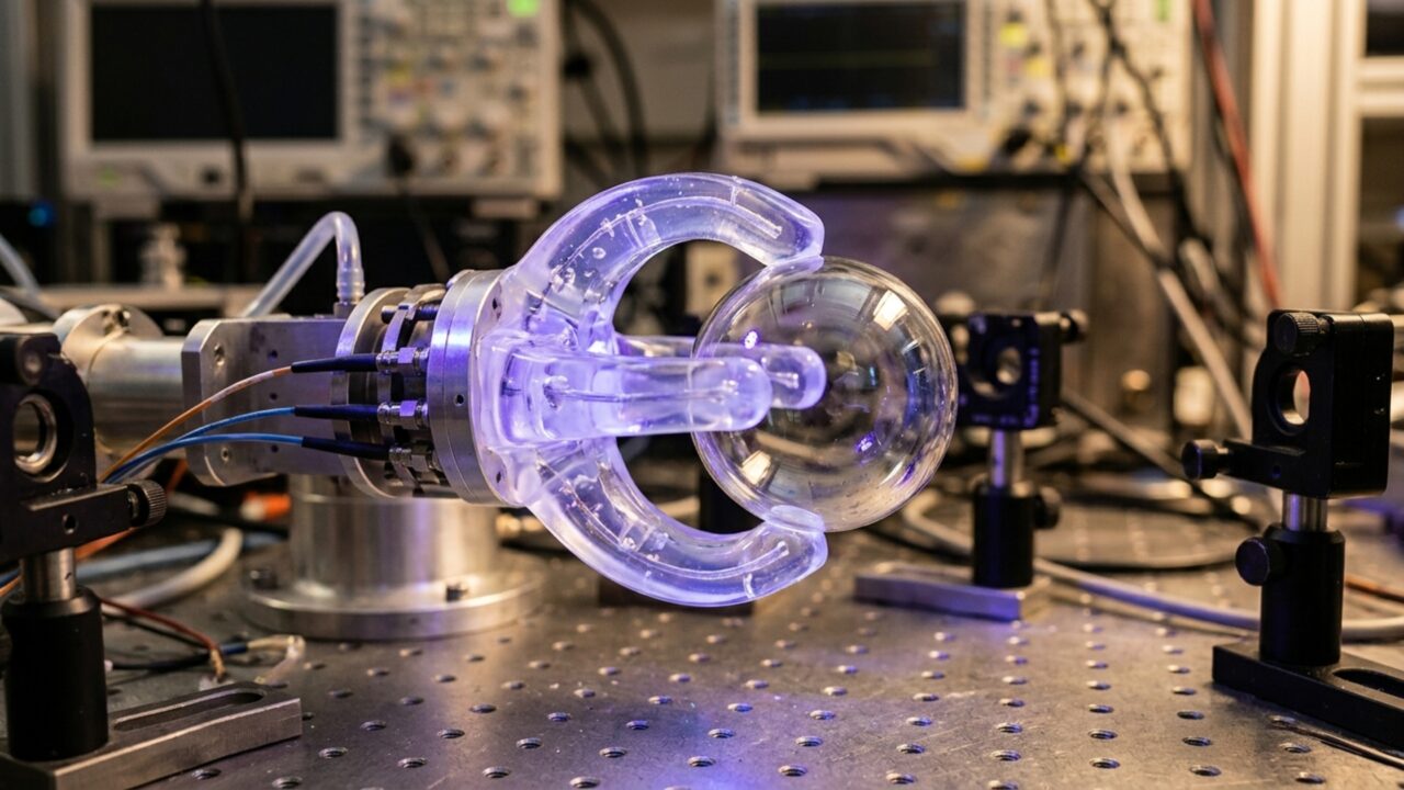 Um gel iônico segura a forma por mais de dez minutos depois que a luz apaga e pode simplificar mãos robóticas macias