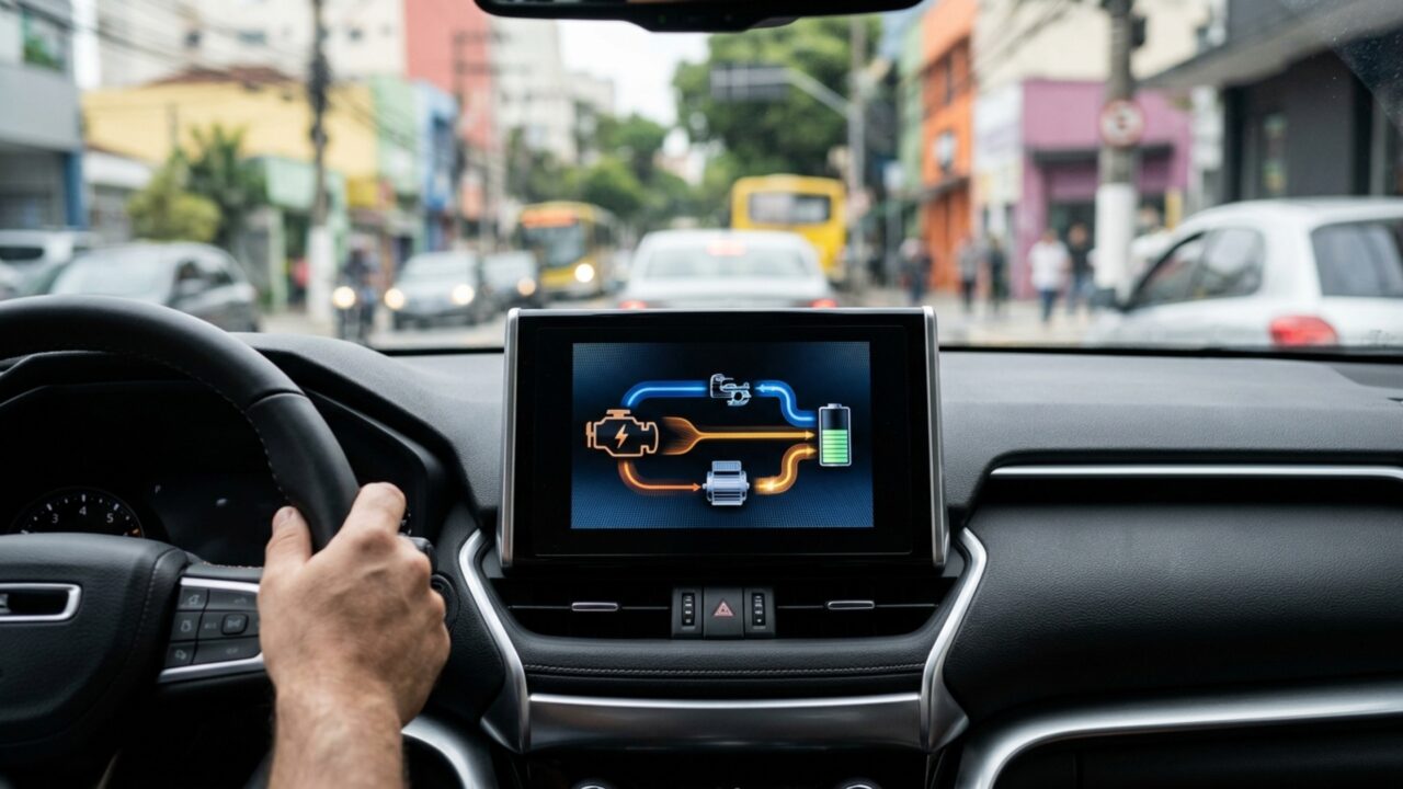 O porta-malas de 638 litros chama atenção antes mesmo dos 235 cv combinados deste SUV híbrido, que ainda faz 14,1 km/l na cidade segundo o Inmetro