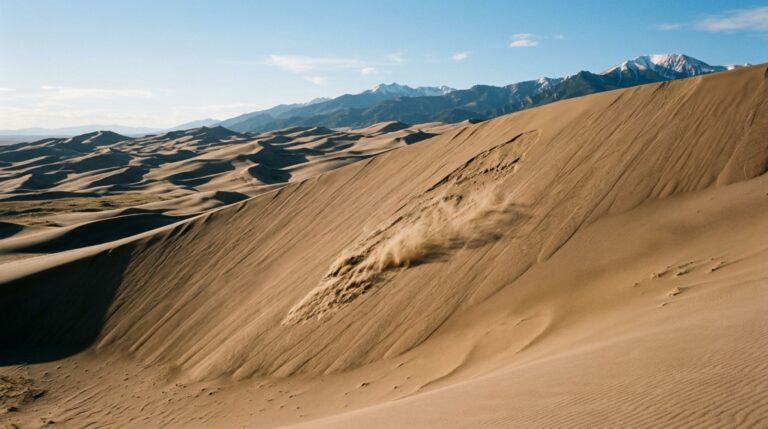 Pequenas avalanches de areia seca podem produzir o zumbido profundo das dunas cantantes