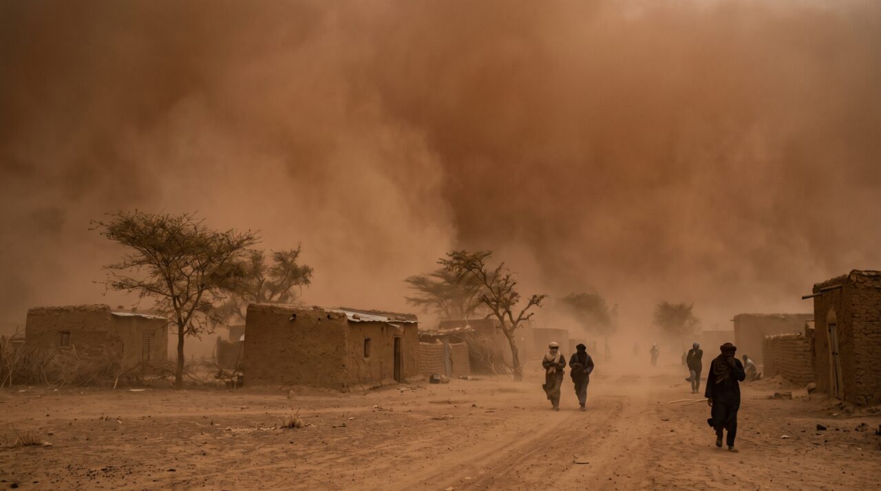 Uma nuvem de poeira cobriu o Mali quando a temporada já deveria estar acabando: satélite Terra registrou a pluma avançando pelo oeste africano