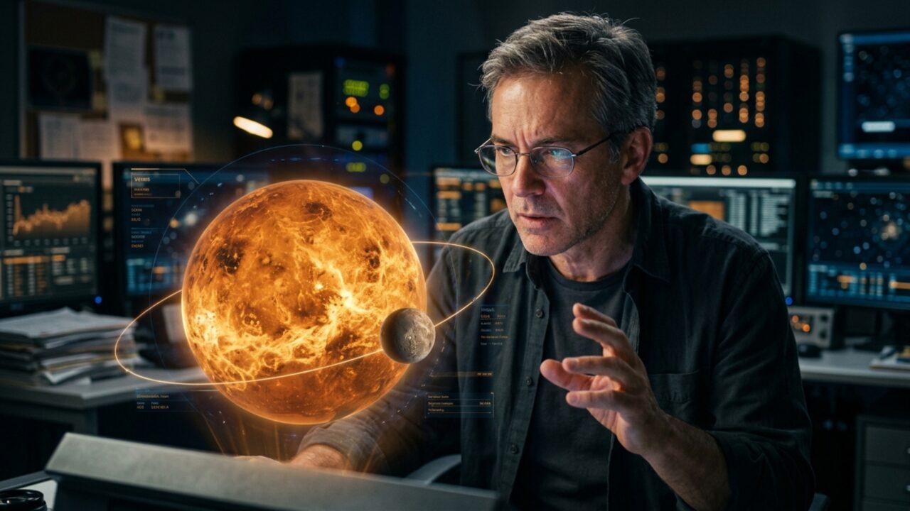 Vênus pode ter tido uma lua antes de engoli-la: simulações mostram como a rotação lenta do planeta teria condenado o satélite