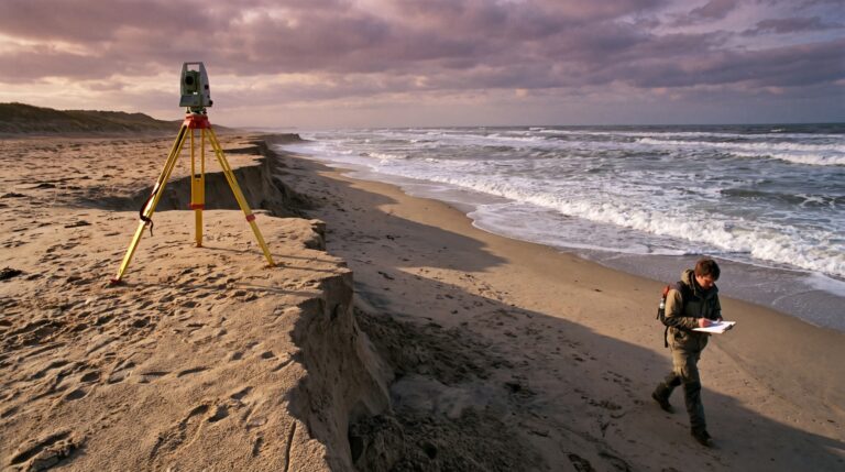 Uma praia foi medida por mais de 60 anos e a sequência inteira agora mostra quanto da costa realmente desapareceu ou se deslocou