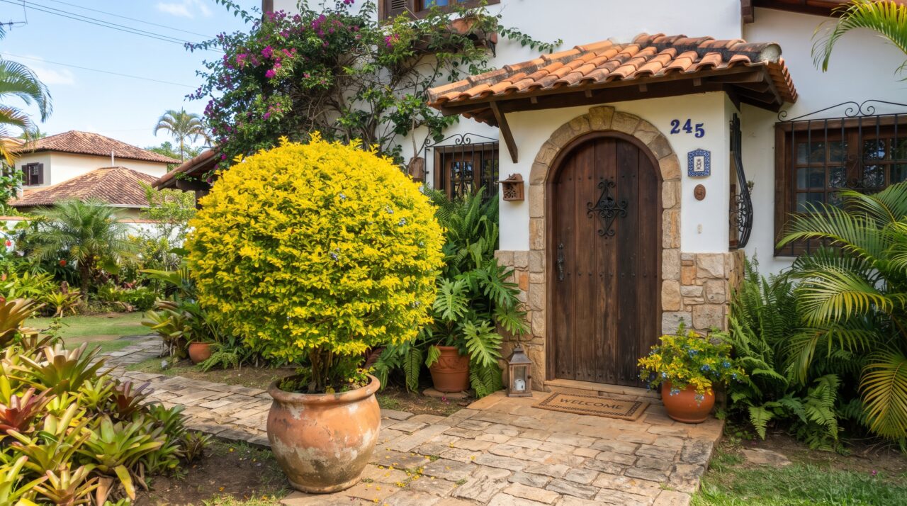 O segredo da poda de “beliscão” no Pingo-de-Ouro: como forçar essa planta de sol a criar aquela copa densa, amarela e redondinha para decorar a entrada de casa