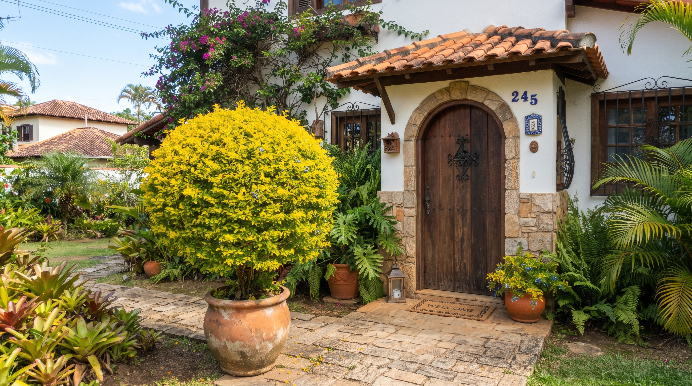 O segredo da poda de “beliscão” no Pingo-de-Ouro: como forçar essa planta de sol a criar aquela copa densa, amarela e redondinha para decorar a entrada de casa