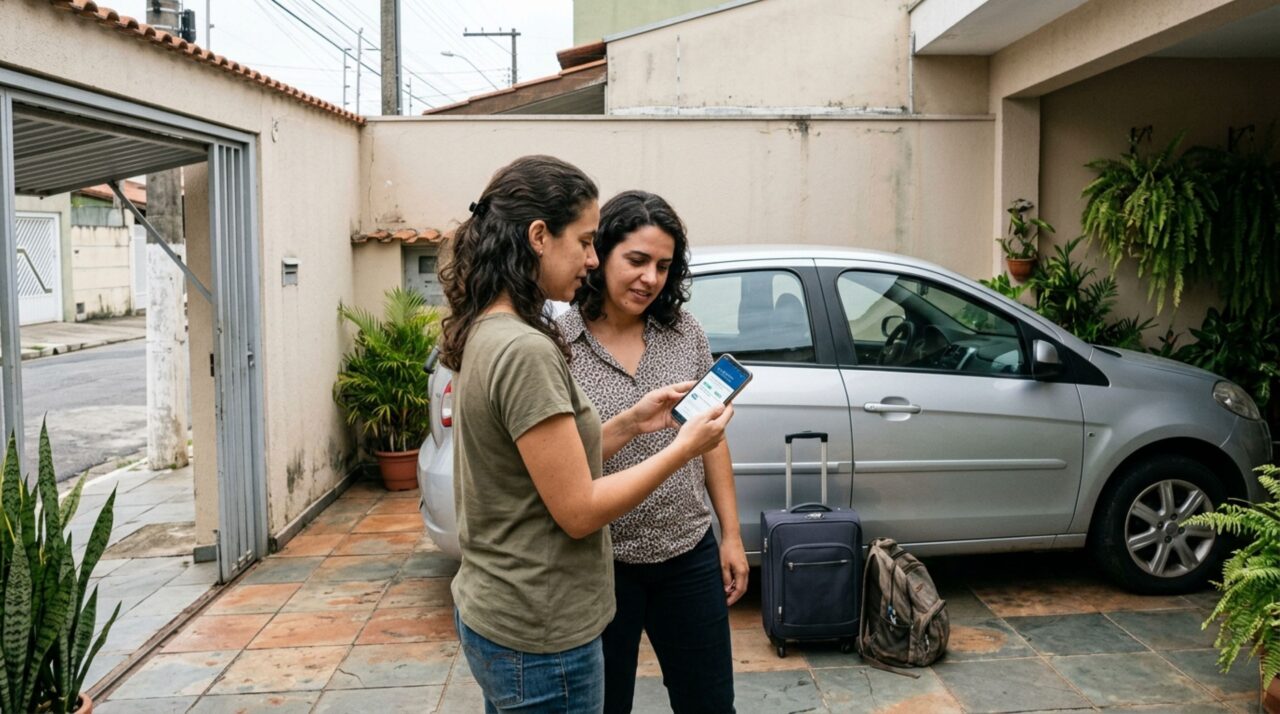 Mulher pega o carro da irmã para viajar, percebe que o CRLV digital está apenas no celular da proprietária e descobre como compartilhar o documento sem precisar transferir o veículo