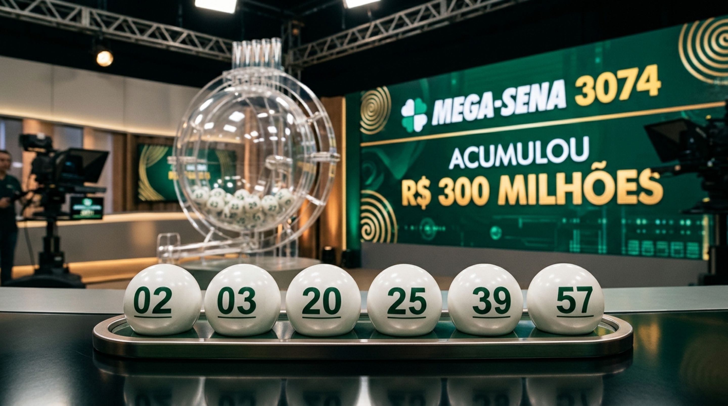 Mega-Sena 3074 não faz milionário na faixa principal e próximo concurso promete R$ 300 milhões para quem acertar sozinho