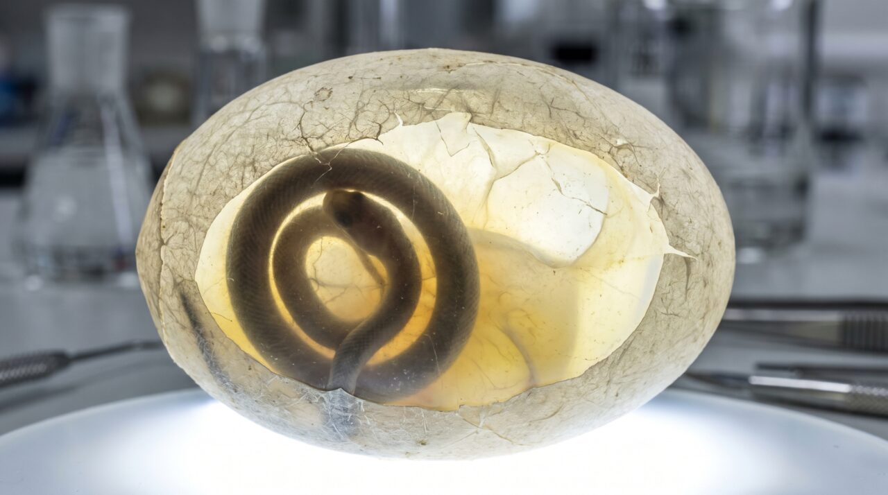 Embriões de cobra começam a vida enrolados sempre para o mesmo lado: diferença de crescimento entre corpo e intestino pode explicar a espiral