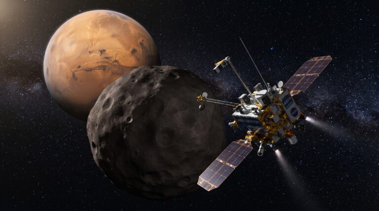 Missão do Japão para trazer amostras da lua de Marte para a Terra.