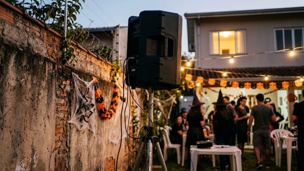 Mulher prepara uma festa de Halloween para 45 convidados e liga o som ainda durante a tarde, mas descobre que não existe uma liberação geral para incomodar os vizinhos antes das 22 horas