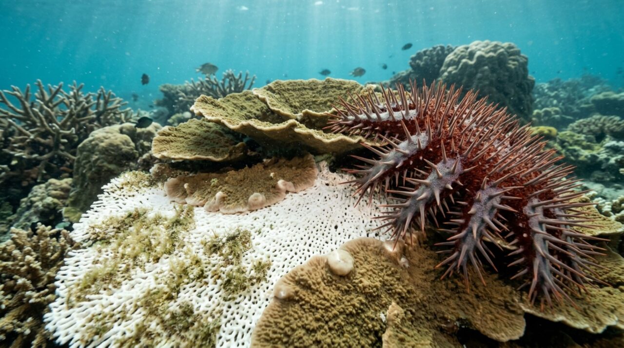 Corais do gênero Montipora apresentaram sinais de regeneração após ataques localizados da coroa-de-espinhos