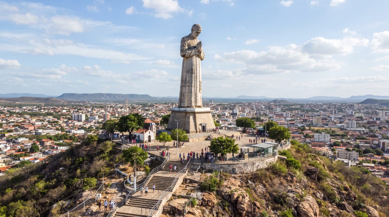 O polo cearense do Cariri, que atrai milhões de romeiros todos os anos em devoção à figura histórica de Padre Cícero