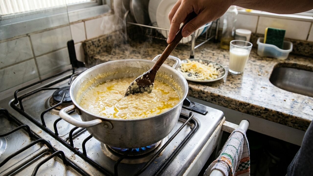 Muita gente coloca o queijo no molho enquanto ele ainda está borbulhando mas alguns minutos de espera podem evitar que a mistura fique granulada