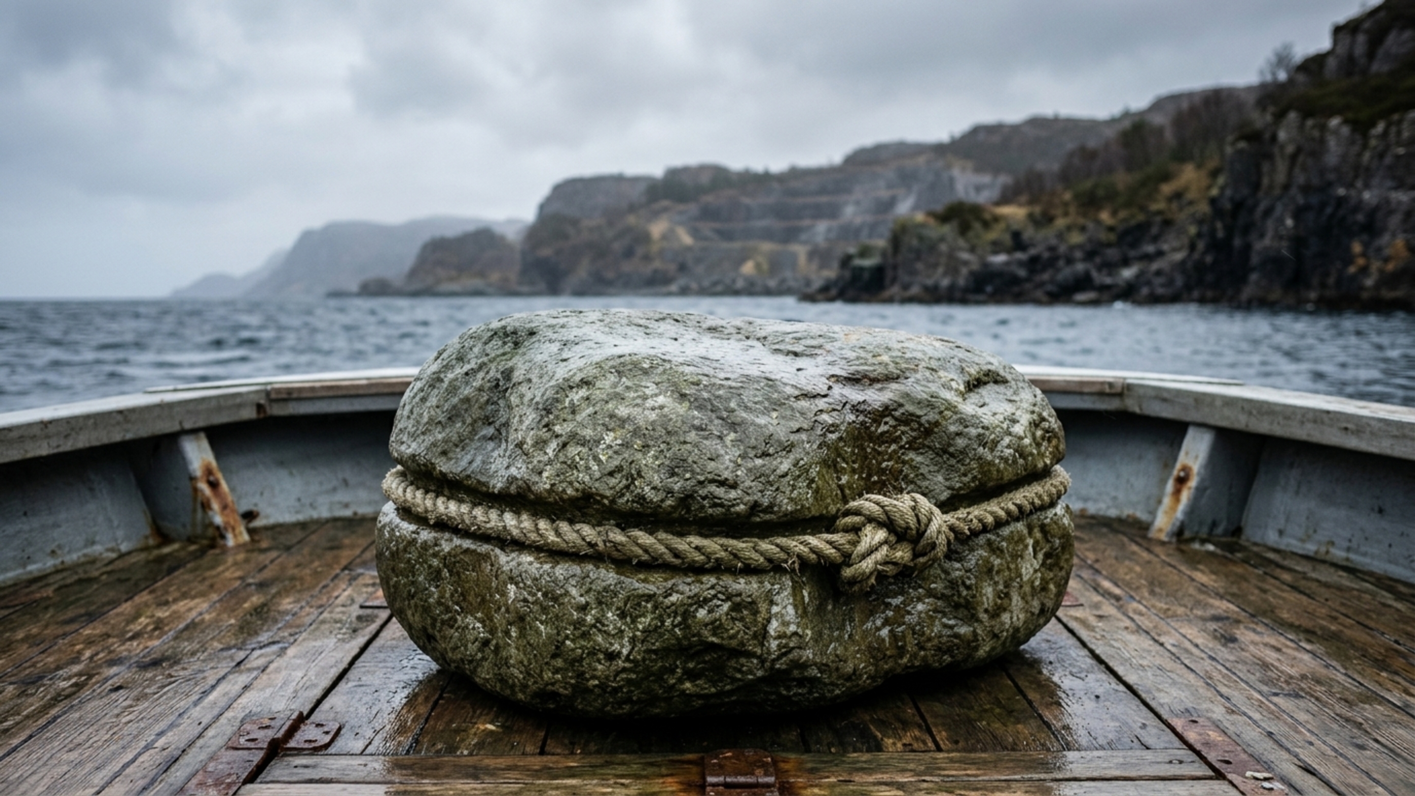Uma pedra de mais de 27 quilos saiu do mar com um sulco perfeito e pode ser uma âncora usada há milhares de anos