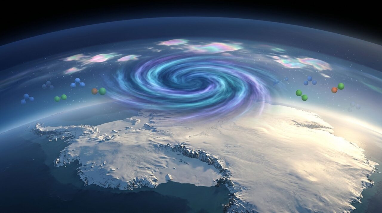 Frio intenso e vórtice polar forte favoreceram as reações químicas responsáveis pela redução do ozônio antártico