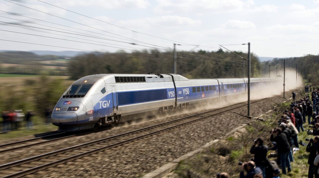 O recorde de velocidade absoluta do trem TGV POS