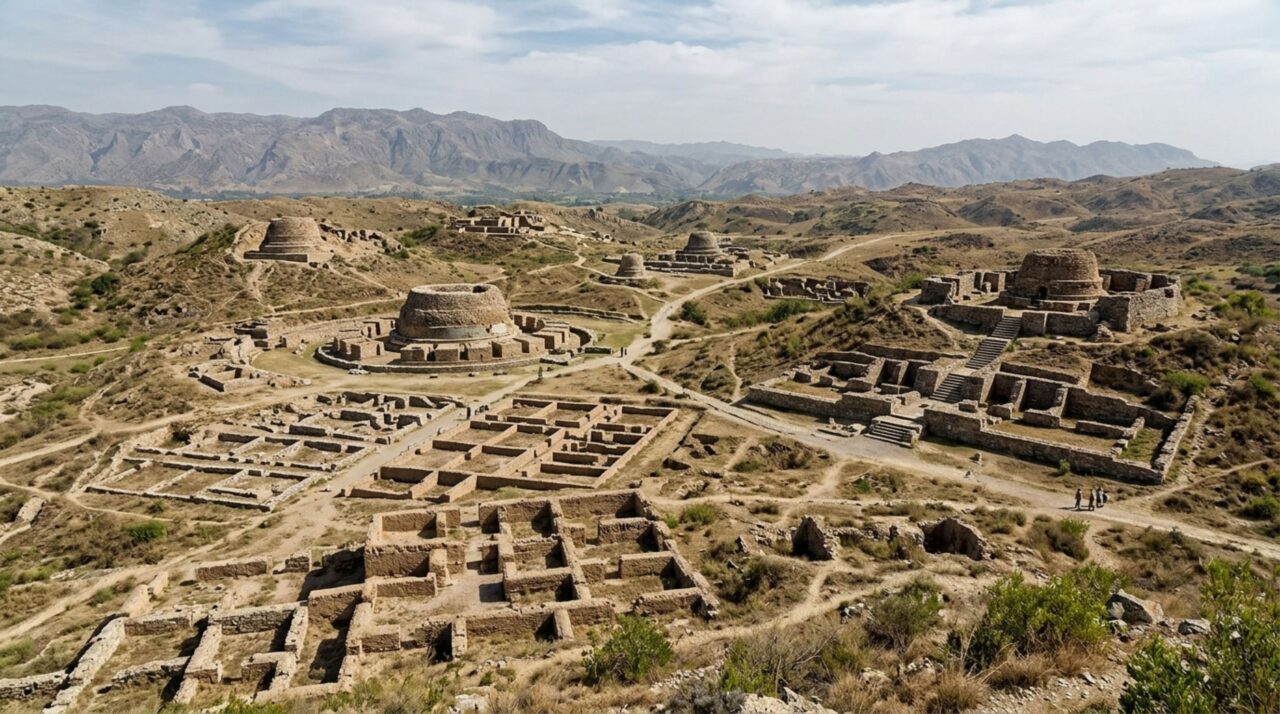 Quatro cidades nasceram em sequência numa rota comercial e Taxila mostra séculos de transformação urbana no sul da Ásia