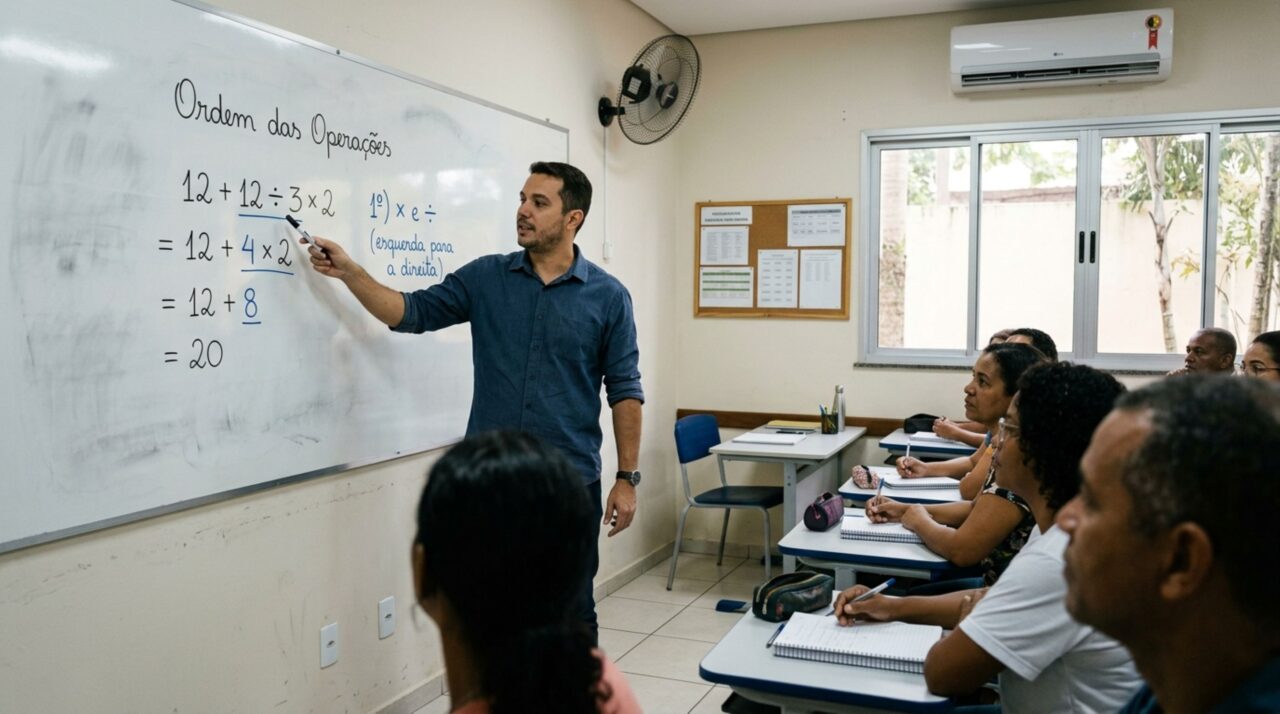 Você consegue resolver 12 + 12 ÷ 3 × 2 de cabeça?