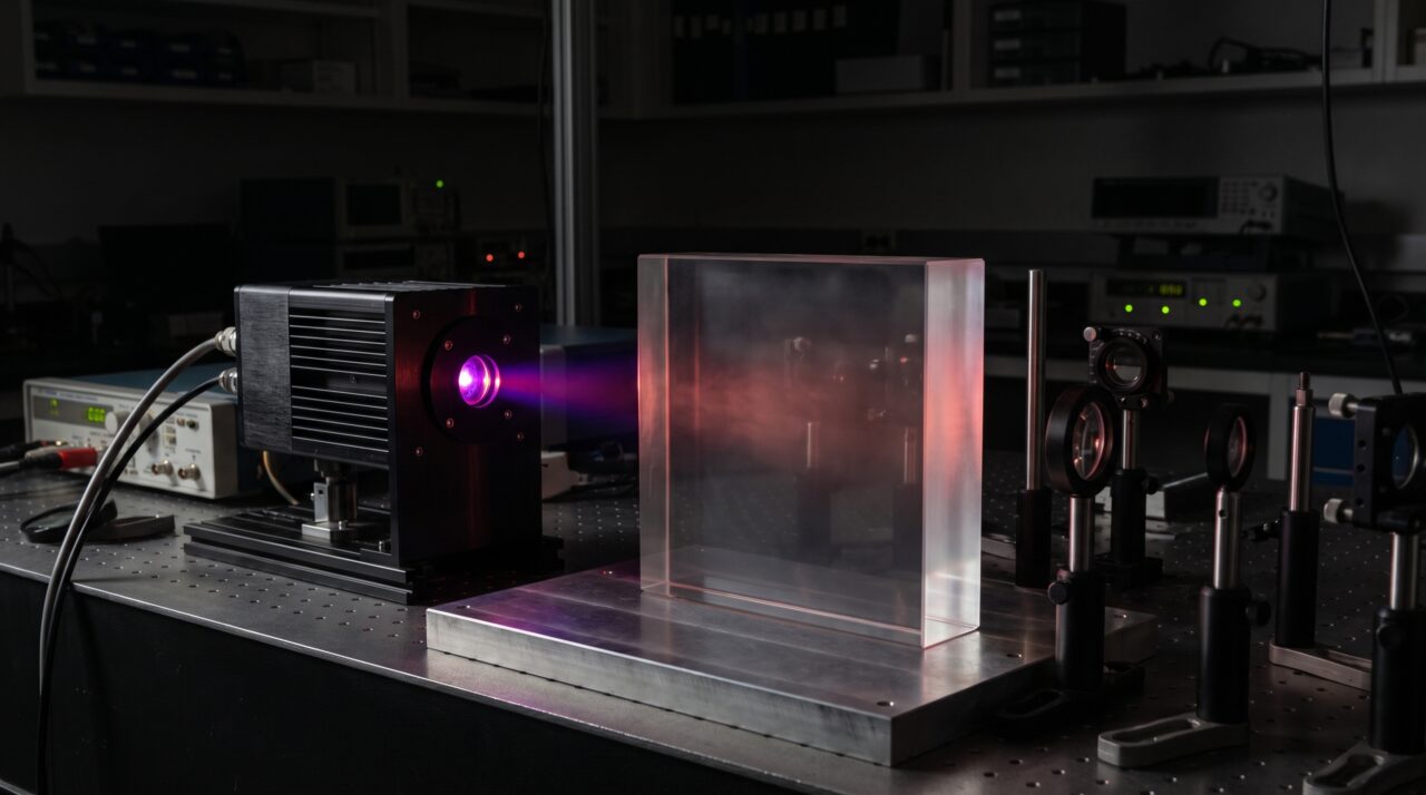 O vidro deixa ondas de terahertz passar até certo ponto e um novo modelo finalmente liga essa perda de transparência ao movimento microscópico do material