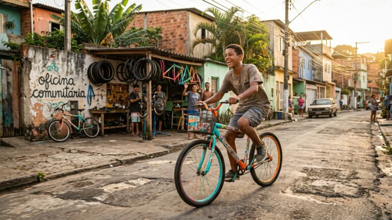 Morador começou recolhendo bicicletas abandonadas no bairro e anos depois já havia recuperado centenas delas para entregar a crianças que nunca tiveram uma