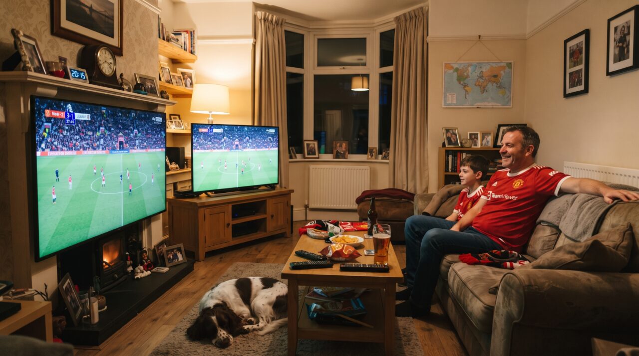 Morador compra uma TV nova, assiste a um jogo de futebol ao vivo na sala de casa e recebe uma multa pesada do governo por não ter pago a “licença de televisão”
