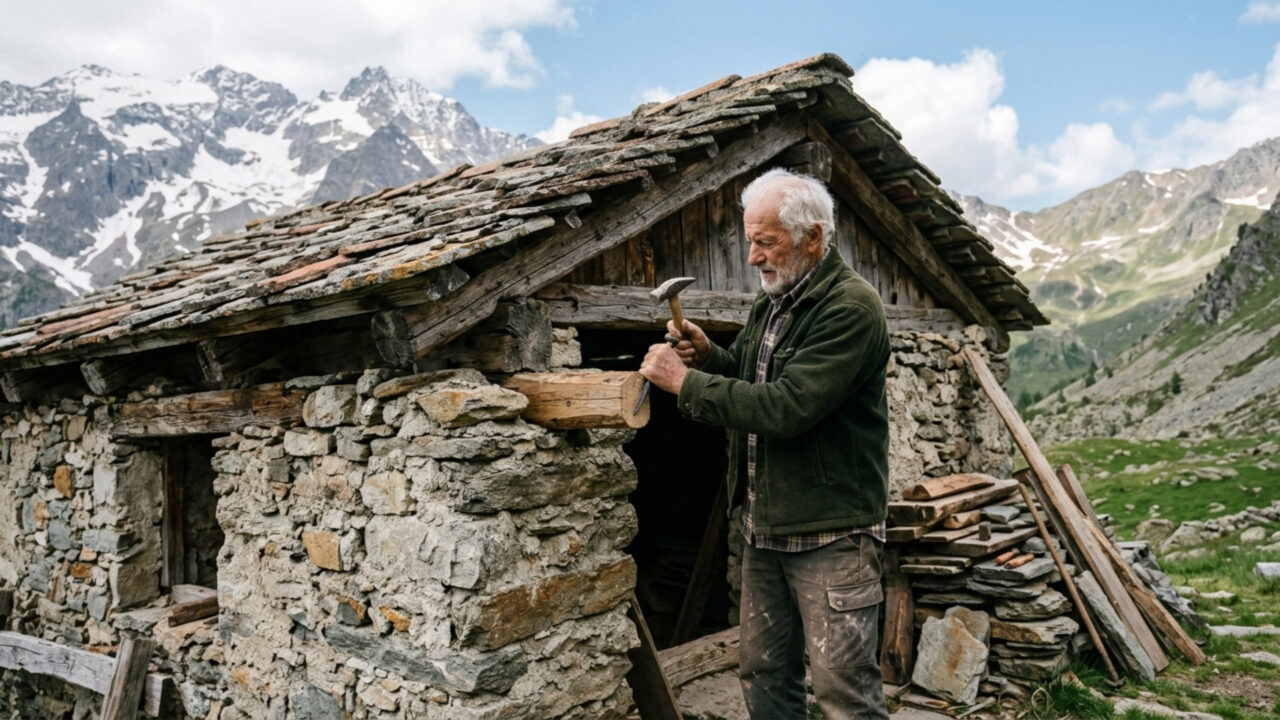 Tem 77 anos e foi morar sozinho nas montanhas, a 1.800 metros para recuperar o legado da sua família