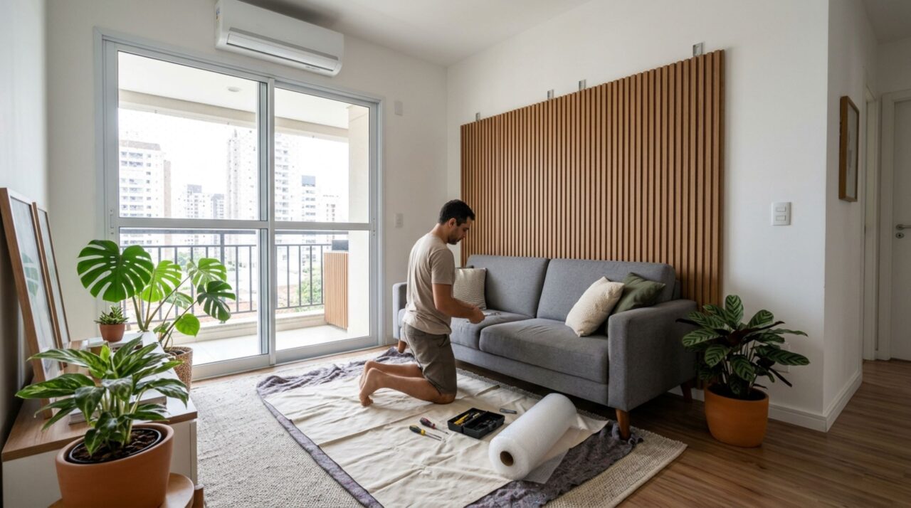 Inquilino instala um item apenas para deixar o apartamento mais bonito e depois decide ir embora: a lei permite retirar a melhoria, mas impõe uma condição
