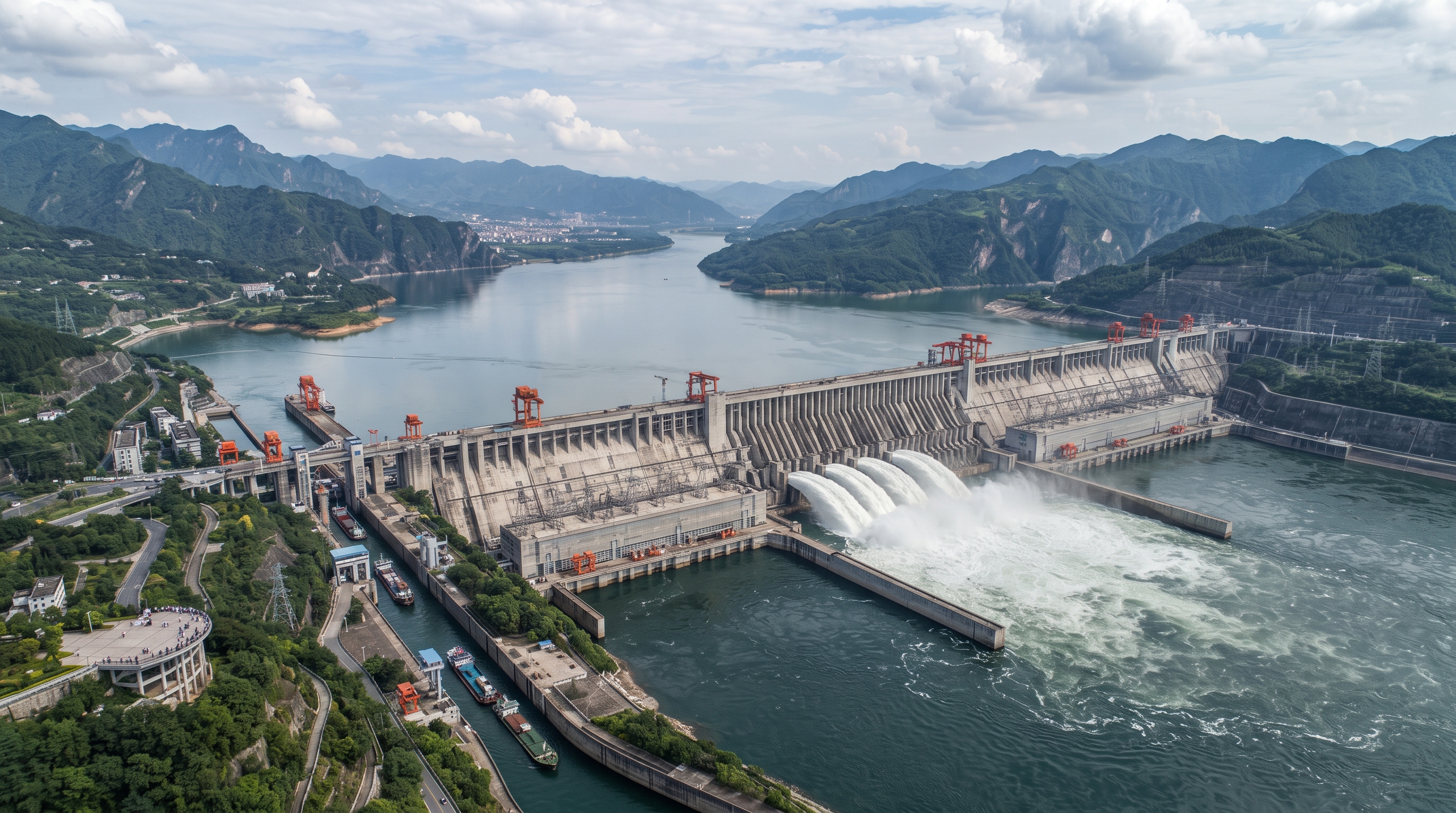 Com 2,3 quilômetros de comprimento e uma massa hídrica capaz de alterar levemente a rotação da Terra, a estrutura hidrelétrica mais colossal da história domina um dos maiores rios do mundo