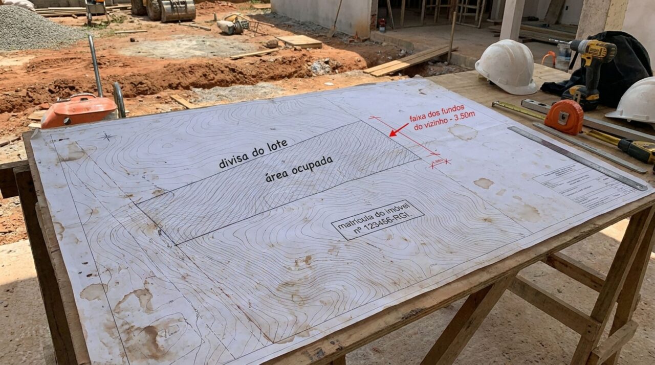 Casal compra terreno comprido para construir casa e área gourmet, conclui a obra e descobre no levantamento que os fundos usados pertencem a uma faixa do lote vizinho