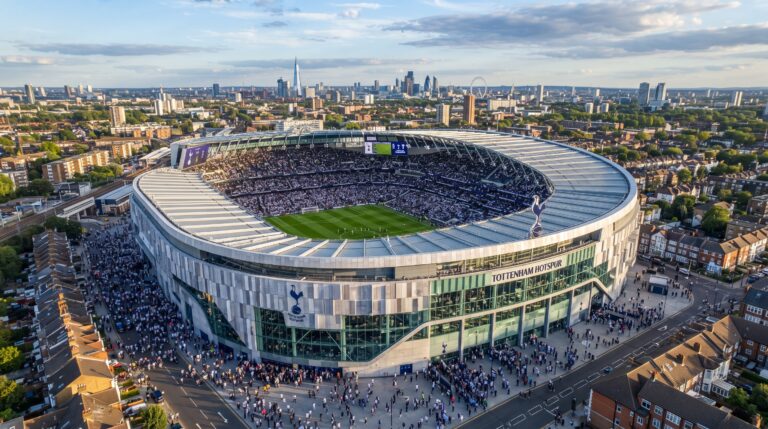 A tecnologia do campo retrátil do estádio do Tottenham que troca o gramado em 25 minutos.
