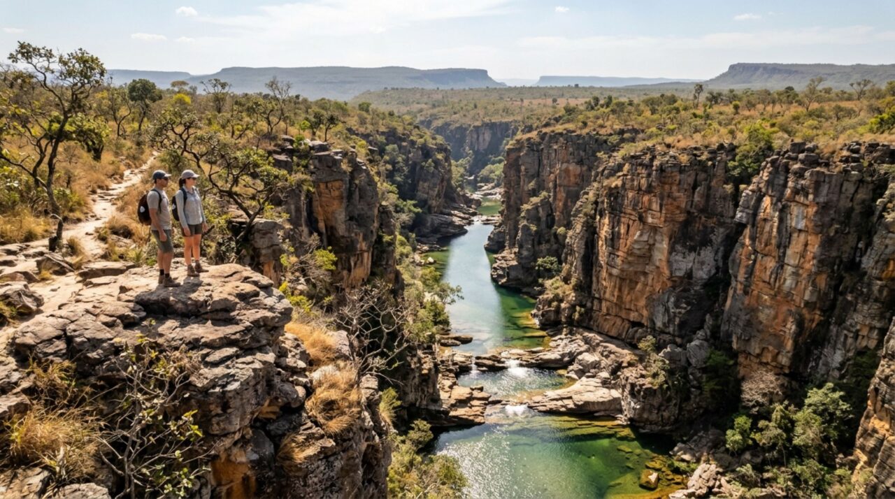 Cânions, rios e trilhas da Chapada dos Veadeiros revelam a diversidade geológica e ambiental do Cerrado goiano