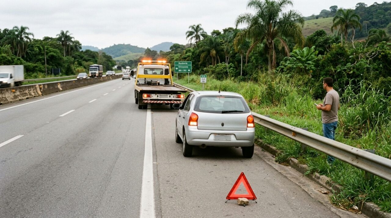 Em caso de pane, retirar o veículo da pista e sinalizar o local são medidas essenciais para reduzir riscos e evitar infrações de trânsito