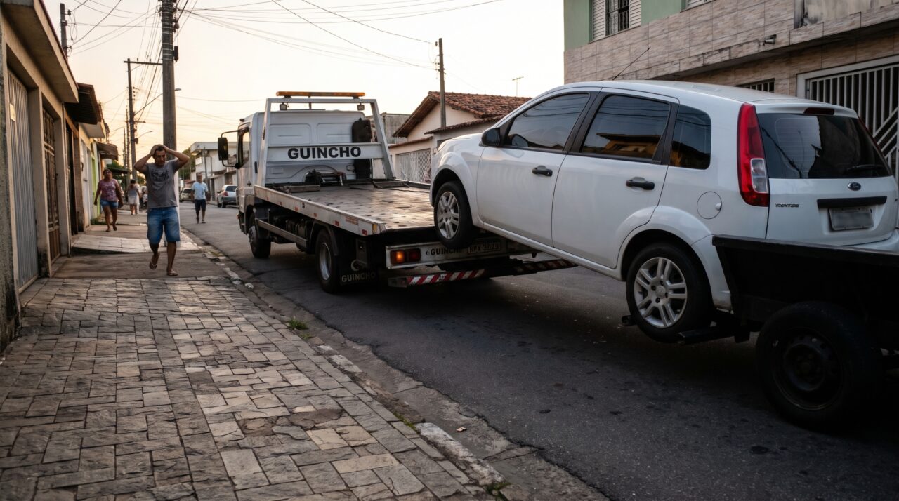 Carro fica 80 centímetros afastado do meio-fio e parece apenas mal estacionado, mas passar de 1 metro muda a classificação da infração