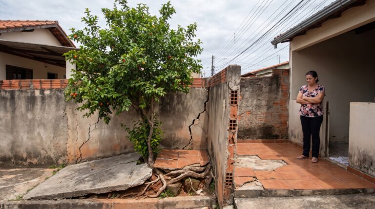 Pitangueira plantada perto do muro começa a levantar o piso anos depois e família descobre por que a distância das raízes importa antes do primeiro fruto