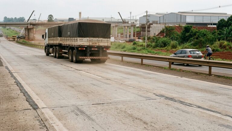 Uma obra de R$ 450 milhões prevê 17 viadutos, uma ponte e quase 12 km de pistas duplicadas para modificar o contorno rodoviário de uma das maiores cidades do Sul