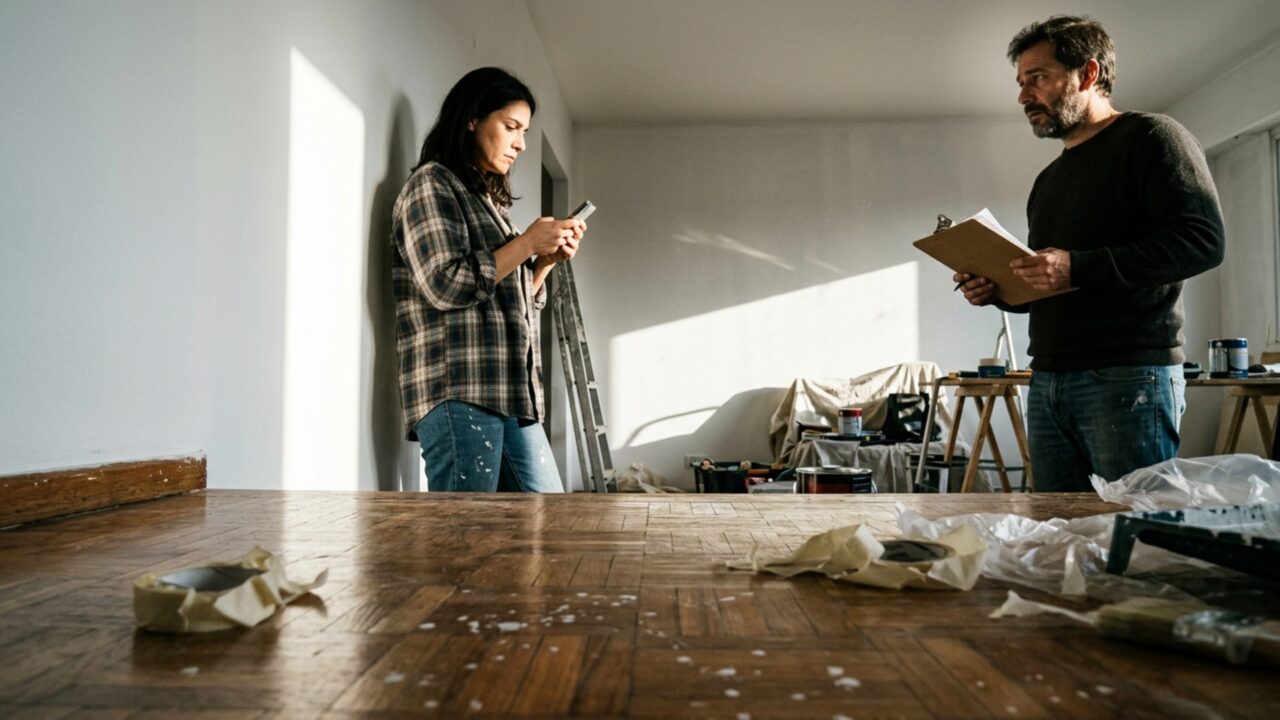 Inquilina entrega a casa pintada e recebe desconto de R$ 2.800 da caução porque o proprietário diz que o branco escolhido tem o tom errado