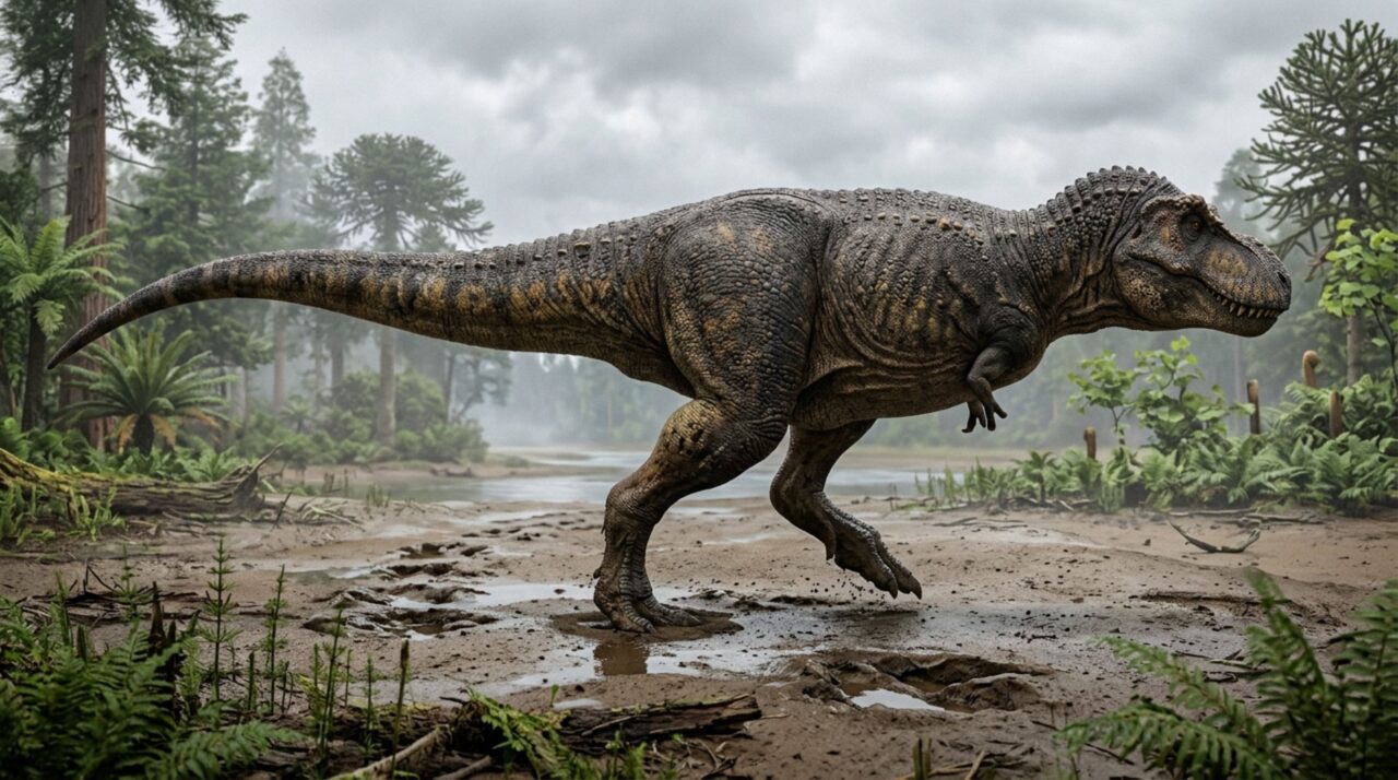 Pegadas de 66,5 milhões de anos registraram um T. rex adulto caminhando e permitem seguir seus passos em vez de apenas olhar ossos
