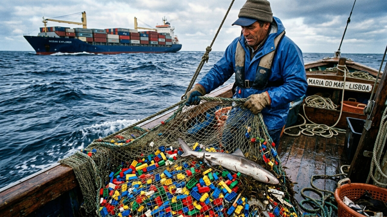 Um pescador resgatou um filhote de tubarão que caiu de um navio cargueiro com quase 5 milhões de Lego em suas redes em 1997: 27 anos depois, o brinquedo é vendido em leilão por 490 euros