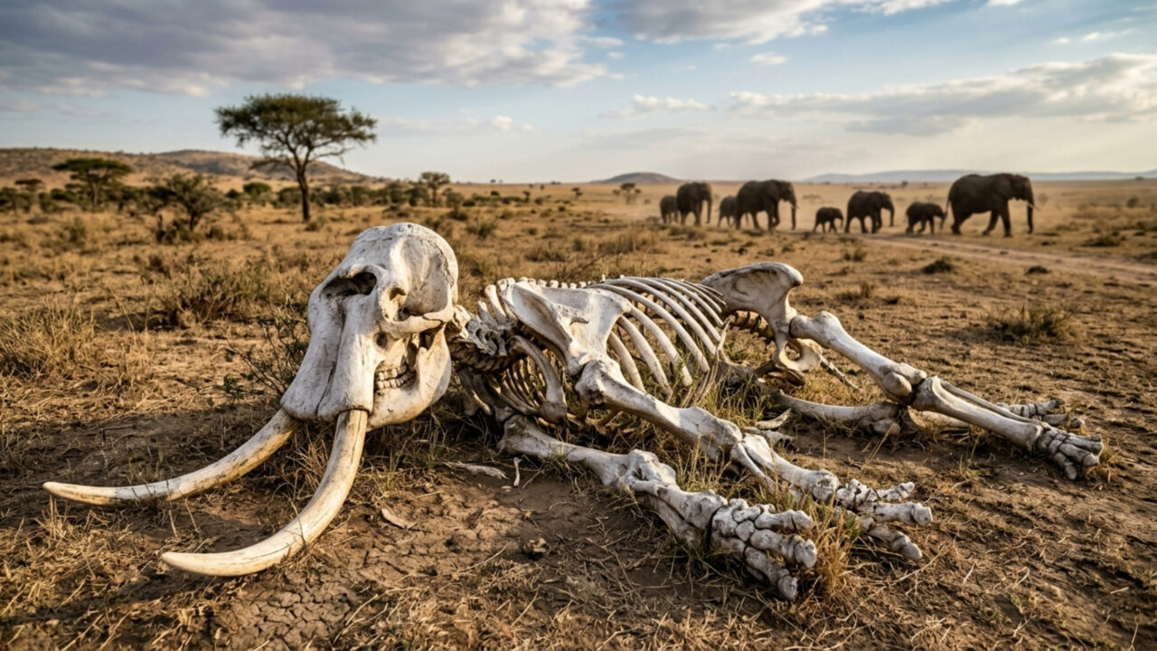 Um segredo que ficou oculto que dura dezenas de anos. O que acontece depois que o elefante morre.