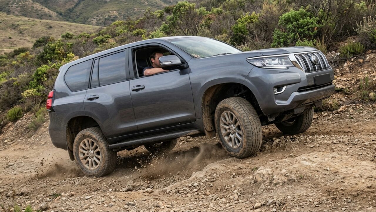 Uma suspensão preparada para trilhas acompanha motor turbodiesel de 207 cv e câmbio automático de oito marchas neste SUV de sete lugares com tração 4x4 reduzida