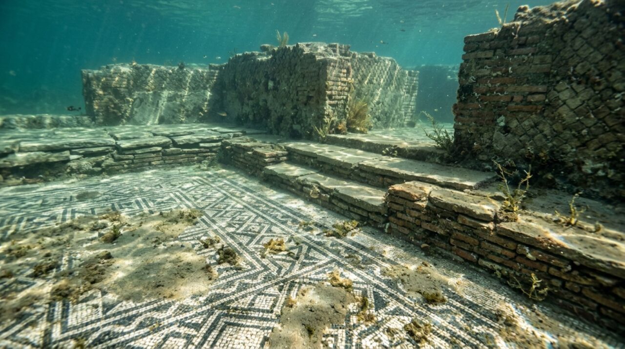 Pisos romanos revelam tentativas de conter o avanço da água