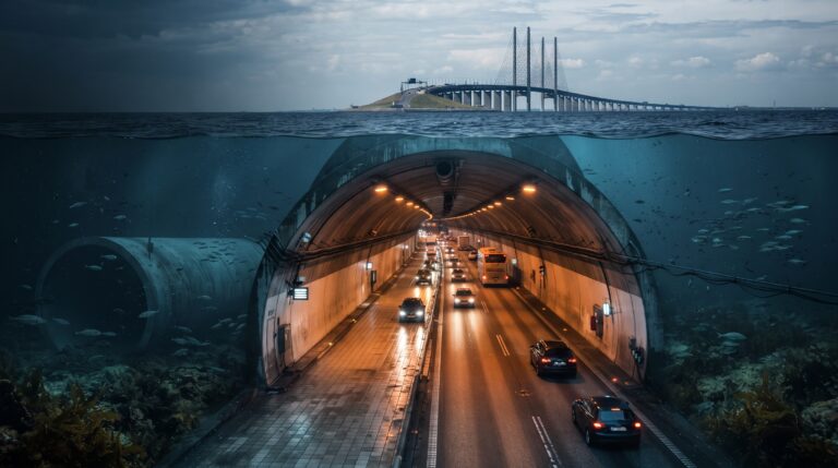 Estrutura, funcionamento e história da Ponte de Øresund entre a Dinamarca e a Suécia.