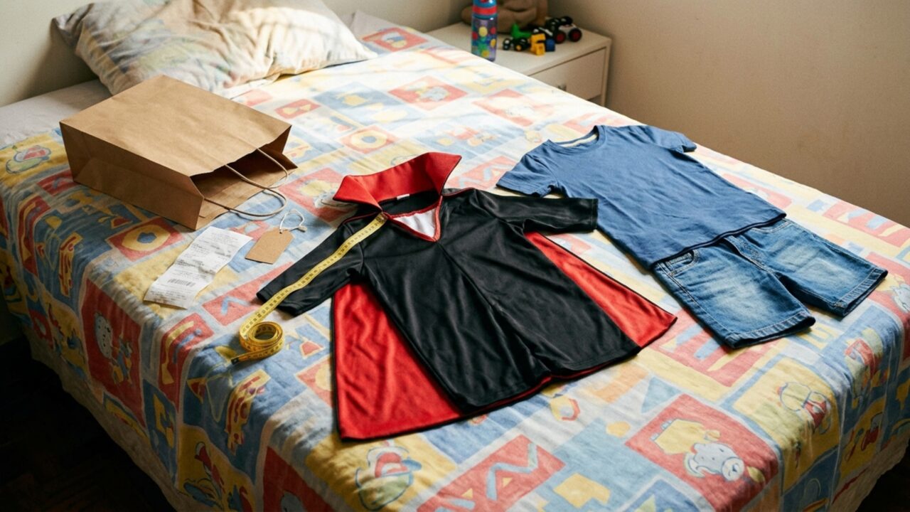 Pai compra uma fantasia de R$ 180 para o filho usar no Halloween, percebe que a roupa ficou pequena e descobre que a loja física não é obrigada a trocar produtos sem defeito