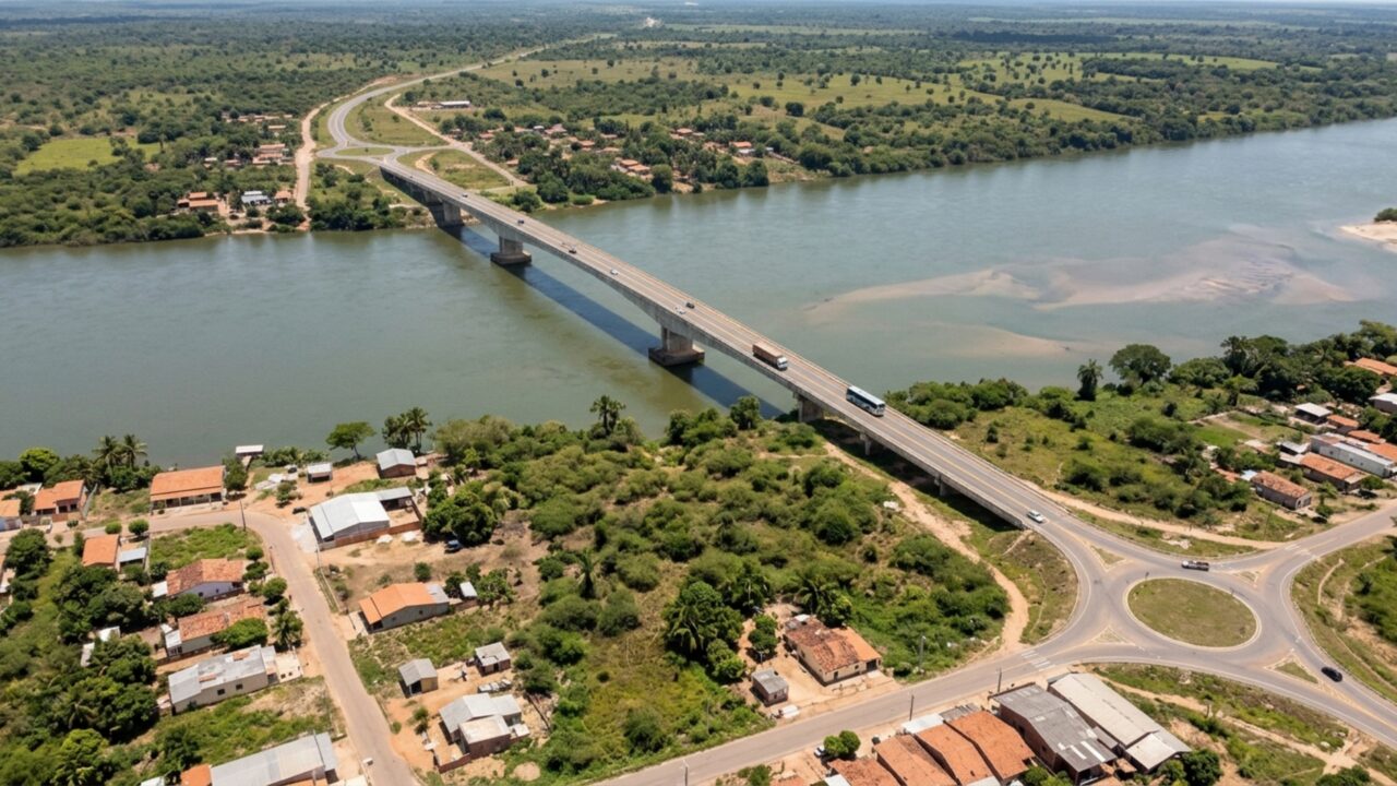 Gigantesca ponte de 630 metros, com vão livre de 154 metros e investimento de R$ 172 milhões, foi construída para substituir uma estrutura que desabou em uma das grandes ligações rodoviárias do Brasil